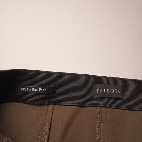 Talbots Portland Pants Size 6P Mid Rise Skinny Leg Army Green Color - Picture 5 of 9